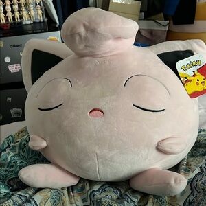 Charming Pink Small Pet Toy with Round Shape and Cute Hat